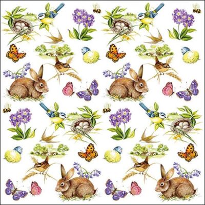 Ambiente servetten pasen paasdecoratie paastafel 3-laags 100% fsc 33x33cm Ambiente servetten pasen paasdecoratie paastafel 3-laags 100% fsc 33x33cm