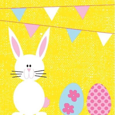 Duni servetten bunny & eggs 3-laags 33x33 Duni servetten bunny & eggs 3-laags 33x33