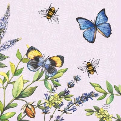 Duni servetten cherry butterflies 33x33cm 3-laagstissue fsc pak a 20 servetten Duni servetten cherry butterflies 33x33cm 3-laagstissue fsc pak a 20 servetten