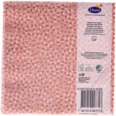 Duni servetten playful dots mellow rose 33x33 cm Duni servetten playful dots mellow rose 33x33 cm