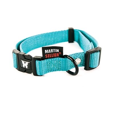 Martin Sellier Verstelbaar Nylonhalsband - Klein - Turquoise Martin Sellier Verstelbaar Nylonhalsband - Klein - Turquoise