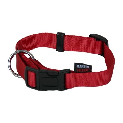 Martin Sellier Rode Nylon Hondencollar - Verstelbaar 30-45cm - Hond collar Martin Sellier Rode Nylon Hondencollar - Verstelbaar 30-45cm - Hond collar