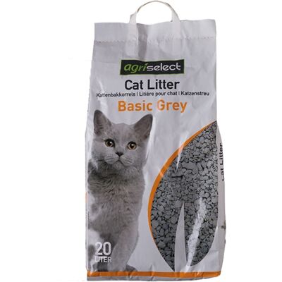 Agriselect Basic Grey 20L - Kattenbakvulling Agriselect Basic Grey 20L - Kattenbakvulling