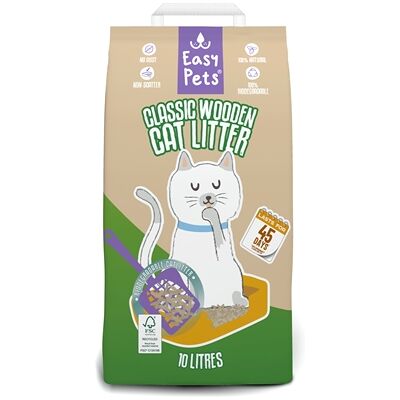 Easypets Biologische Kattenbakvulling - 10L - Milieuvriendelijk & Absorberend Easypets Biologische Kattenbakvulling - 10L - Milieuvriendelijk & Absorberend
