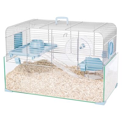 Zolux Panas Hamster Kooi - Blauw - 52x35x29 cm Zolux Panas Hamster Kooi - Blauw - 52x35x29 cm
