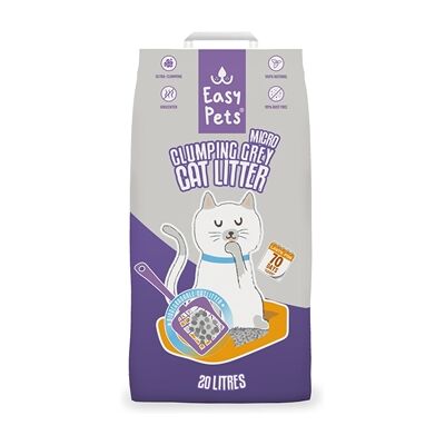 Easypets Grijze Klontvormende Kattenbakvulling 20L Easypets Grijze Klontvormende Kattenbakvulling 20L