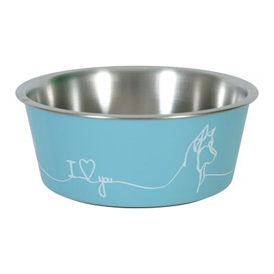 Zolux Love Dog Antislip Blauwe Voerbak - Hondenbak Zolux Love Dog Antislip Blauwe Voerbak - Hondenbak