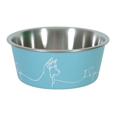 Zolux Love Dog antislip blauwe voerbak 1700 ml Zolux Love Dog antislip blauwe voerbak 1700 ml