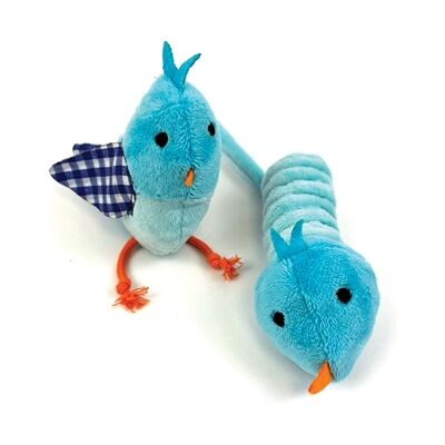 Happy Pet tabby patch vogel blauw Happy Pet tabby patch vogel blauw