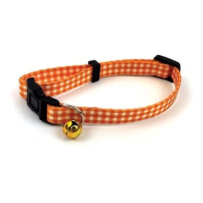 Happy Pet tabby patch halsband kat ruit oranje Happy Pet tabby patch halsband kat ruit oranje