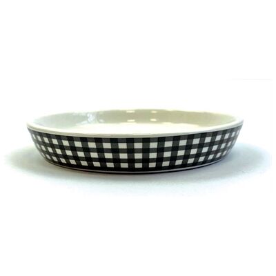 Happy Pet tabby patch voerbak kat ruit keramisch zwart / wit Happy Pet tabby patch voerbak kat ruit keramisch zwart / wit