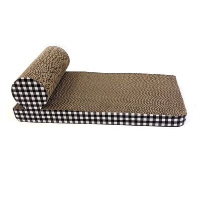 Happy Pet tabby patch krabmat chaise lounge karton Happy Pet tabby patch krabmat chaise lounge karton