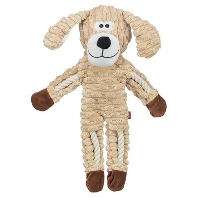 Trixie hond pluche met touw zand Trixie hond pluche met touw zand