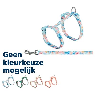Trixie kattentuigje met riem flower power motief assorti Trixie kattentuigje met riem flower power motief assorti