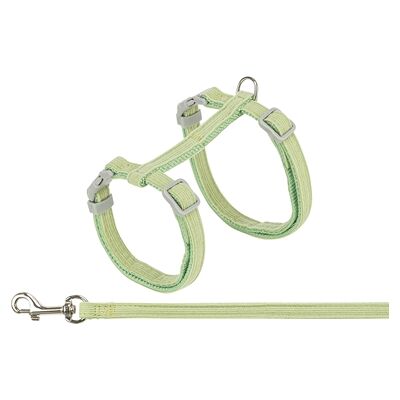 Trixie kattentuigje met riem fluweel groen Trixie kattentuigje met riem fluweel groen