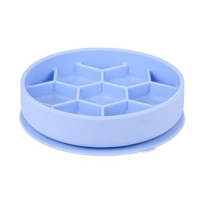 Zolux voerbak hond slow feed met zuignappen silicone blauw Zolux voerbak hond slow feed met zuignappen silicone blauw