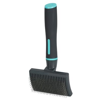 Zolux anah slickerborstel intrekbaar zwart / blauw Zolux anah slickerborstel intrekbaar zwart / blauw