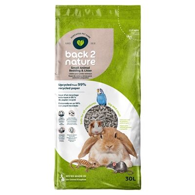 Back2Nature Gerecycled Papier Pellet - Bed voor Kleine Dieren Back2Nature Gerecycled Papier Pellet - Bed voor Kleine Dieren