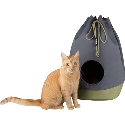 District 70 casa - opvouwbaar katoenen kattenhuis inclusief kussentje - mosgroen - 45 x 45 x 60 cm District 70 casa - opvouwbaar katoenen kattenhuis inclusief kussentje - mosgroen - 45 x 45 x 60 cm