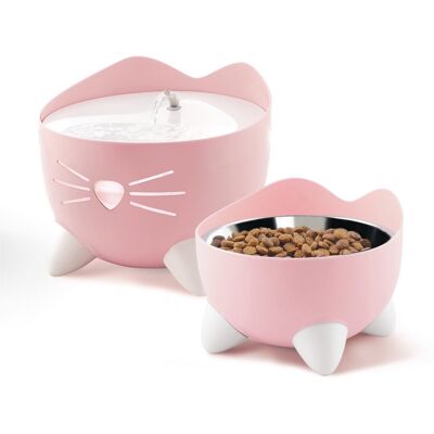 Catit Roze Combo Kit - Kattenfontein & Verhoogde Voerbak Catit Roze Combo Kit - Kattenfontein & Verhoogde Voerbak