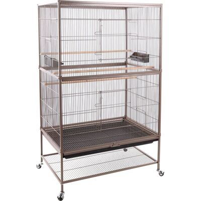 Flamingo Volière sumba taupe - volière voor buiten & binnen - volière aluminium - 79x52x134 cm - volière Flamingo Volière sumba taupe - volière voor buiten & binnen - volière aluminium - 79x52x134 cm - volière