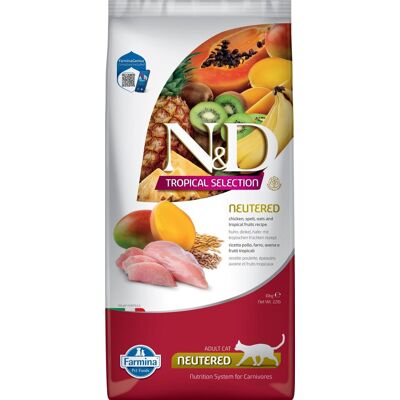 N&D tropical voeding voor de gecastreerde kat kip 10 kg N&D tropical voeding voor de gecastreerde kat kip 10 kg