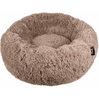 District 70 fuzz donut hondenmand - mocca - large ø 80 cm District 70 fuzz donut hondenmand - mocca - large ø 80 cm