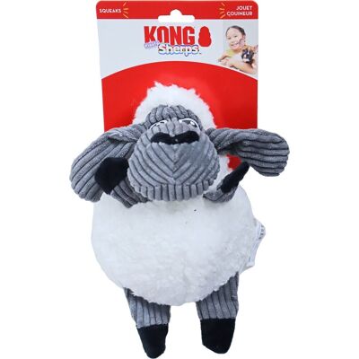 Kong sherps floofs big sheep groot zacht pluche hondenspeeltje met corduroy Kong sherps floofs big sheep groot zacht pluche hondenspeeltje met corduroy