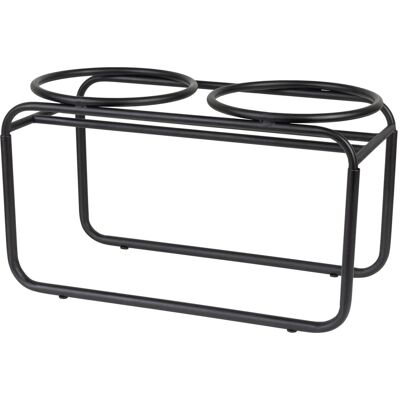 District 70 butler - verhoogde voerbakstandaard - handgemaakt van staal - zwart - medium 42 x 20 x 24 cm District 70 butler - verhoogde voerbakstandaard - handgemaakt van staal - zwart - medium 42 x 20 x 24 cm