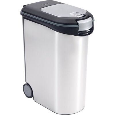 Curver voedselcontainer hond of kat - 54l - 20kg - 49x28x60,5cm - metallic Curver voedselcontainer hond of kat - 54l - 20kg - 49x28x60,5cm - metallic