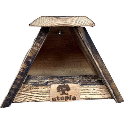 Utopia nestkast roodborst / merel gebrand douglas hout Utopia nestkast roodborst / merel gebrand douglas hout