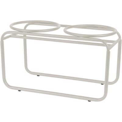 District 70 butler - verhoogde voerbakstandaard - handgemaakt van staal - beige - medium 42 x 20 x 24 cm District 70 butler - verhoogde voerbakstandaard - handgemaakt van staal - beige - medium 42 x 20 x 24 cm