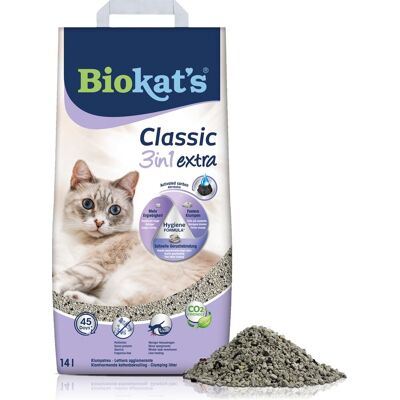 Biokat's Classic 3in1 Extra - 14 L - Kattenbakvulling Biokat's Classic 3in1 Extra - 14 L - Kattenbakvulling
