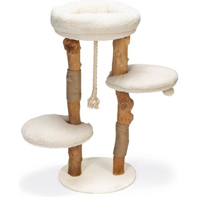 Designed by Lotte Vanja - Natuurlijke Houten Kattenboom - Crème Designed by Lotte Vanja - Natuurlijke Houten Kattenboom - Crème