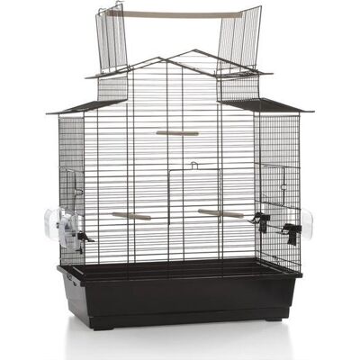 Beeztees iza 3 open - vogelkooi - zwart - groot - 59x38x65 cm one size Beeztees iza 3 open - vogelkooi - zwart - groot - 59x38x65 cm one size