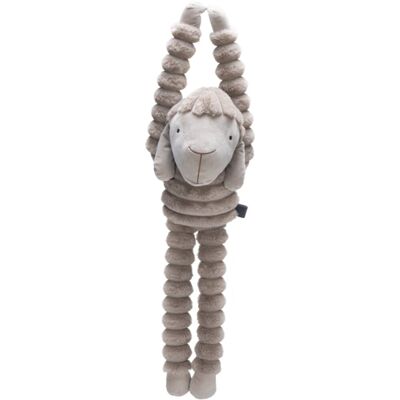 Designed By Lotte reza hondenknuffel hang schaap - hondenspeeltjes - dikke ribstof - beige - 62x21x17 cm Designed By Lotte reza hondenknuffel hang schaap - hondenspeeltjes - dikke ribstof - beige - 62x21x17 cm