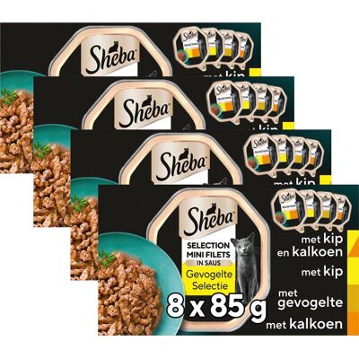 SHEBA Merk Model Vlees- en Gevogelte smaken Kattenvoer SHEBA Merk Model Vlees- en Gevogelte smaken Kattenvoer