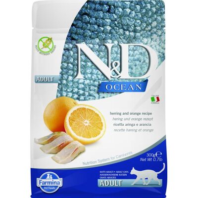 Farmina N&d ocean kattenvoeding haring met sinaasappel 300 gr. Farmina N&d ocean kattenvoeding haring met sinaasappel 300 gr.