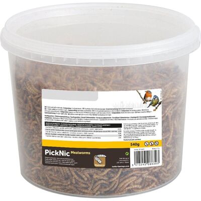 Flamingo picknick gedroogde meelwormen 540 gram Flamingo picknick gedroogde meelwormen 540 gram