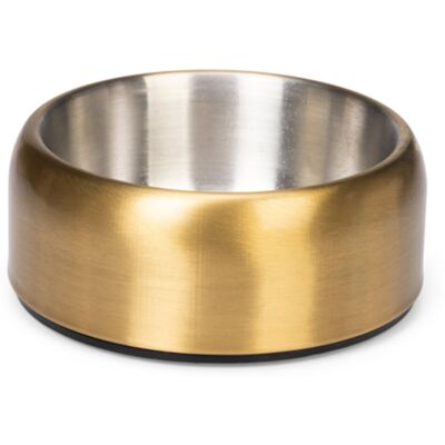 Designed By Lotte noar voerbak hond - eetbak/drinkbak - vaatwasserproof - anti-slip - rvs - goud - 940ml Designed By Lotte noar voerbak hond - eetbak/drinkbak - vaatwasserproof - anti-slip - rvs - goud - 940ml