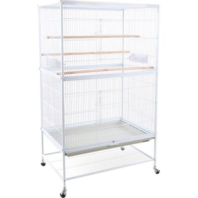 Flamingo Volière sumba wit - volière voor buiten & binnen - volière aluminium - 79x52x134 cm - volière Flamingo Volière sumba wit - volière voor buiten & binnen - volière aluminium - 79x52x134 cm - volière