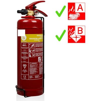 Smartwares 10.014.97 - brandblusser schuim 2l - incl ophangbeugel - brandklasse ab - bsi gecertificeerd Smartwares 10.014.97 - brandblusser schuim 2l - incl ophangbeugel - brandklasse ab - bsi gecertificeerd