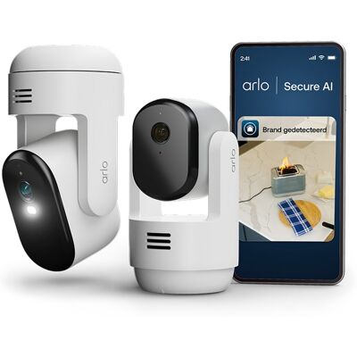 Arlo essential3 ptz set - beveiliging set voor binnen & buiten, 2-cam (2k) Arlo essential3 ptz set - beveiliging set voor binnen & buiten, 2-cam (2k)