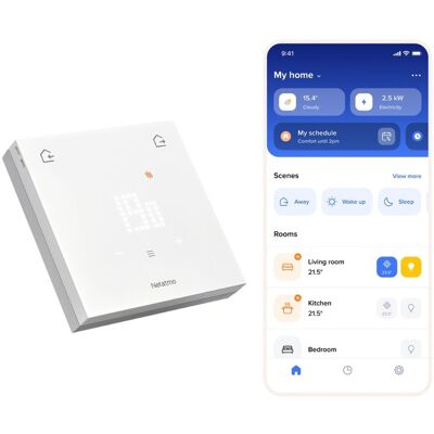 Netatmo slimme thermostaat original - bedrade smart thermostaat - app bediening, energiebesparing & verbruiksinzicht - matter compatibel - werkt met apple home, google home, alexa - wit Netatmo slimme thermostaat original - bedrade smart thermostaat - app bediening, energiebesparing & verbruiksinzicht - matter compatibel - werkt met apple home, google home, alexa - wit