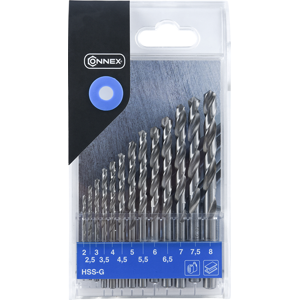 Connex set staalboren 2-8mm 13dlg blauw - cox972128 Connex set staalboren 2-8mm 13dlg blauw - cox972128