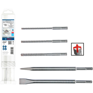 Bosch Accessoires 5-delige sds-plus pro plus 5x boren en beitelset - 2607017515 Bosch Accessoires 5-delige sds-plus pro plus 5x boren en beitelset - 2607017515