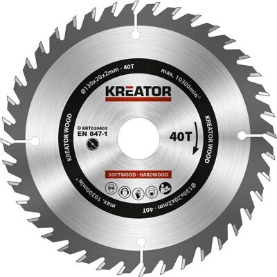 Kreator - krt020403 - cirkelzaagblad - 130mm40t Kreator - krt020403 - cirkelzaagblad - 130mm40t