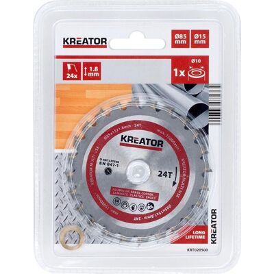 Kreator krt020500 zaagblad hout - 85mm24t Kreator krt020500 zaagblad hout - 85mm24t
