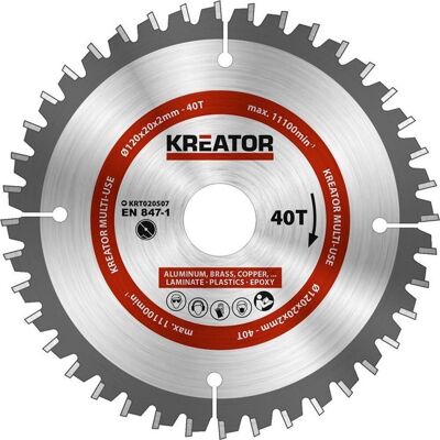 Kreator 120mm Multimateriaal Cirkelzaagblad - Cirkelzaagblad Kreator 120mm Multimateriaal Cirkelzaagblad - Cirkelzaagblad