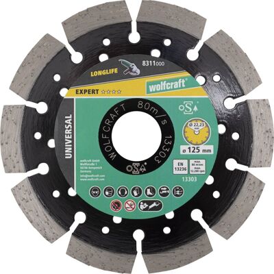 wolfcraft PRO LASER UNIVERSAL Diamantzaagblad - Ø 125 mm wolfcraft PRO LASER UNIVERSAL Diamantzaagblad - Ø 125 mm